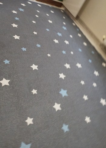 Gri Yıldız Desenli Modern Halı - Görsel 3