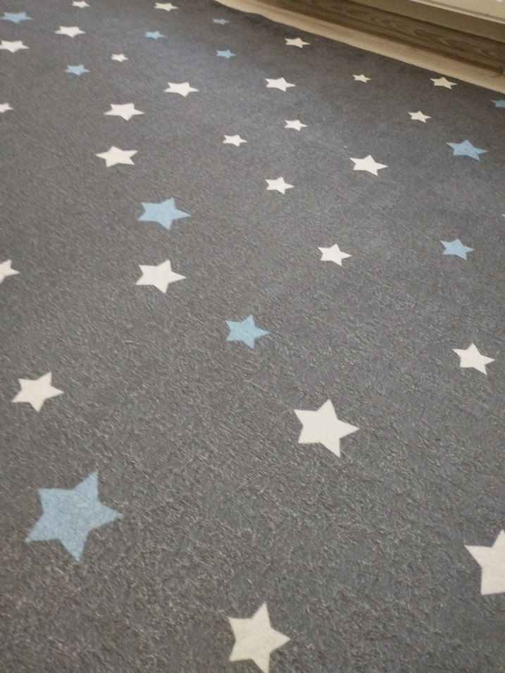 Gri Yıldız Desenli Modern Halı - Görsel 4