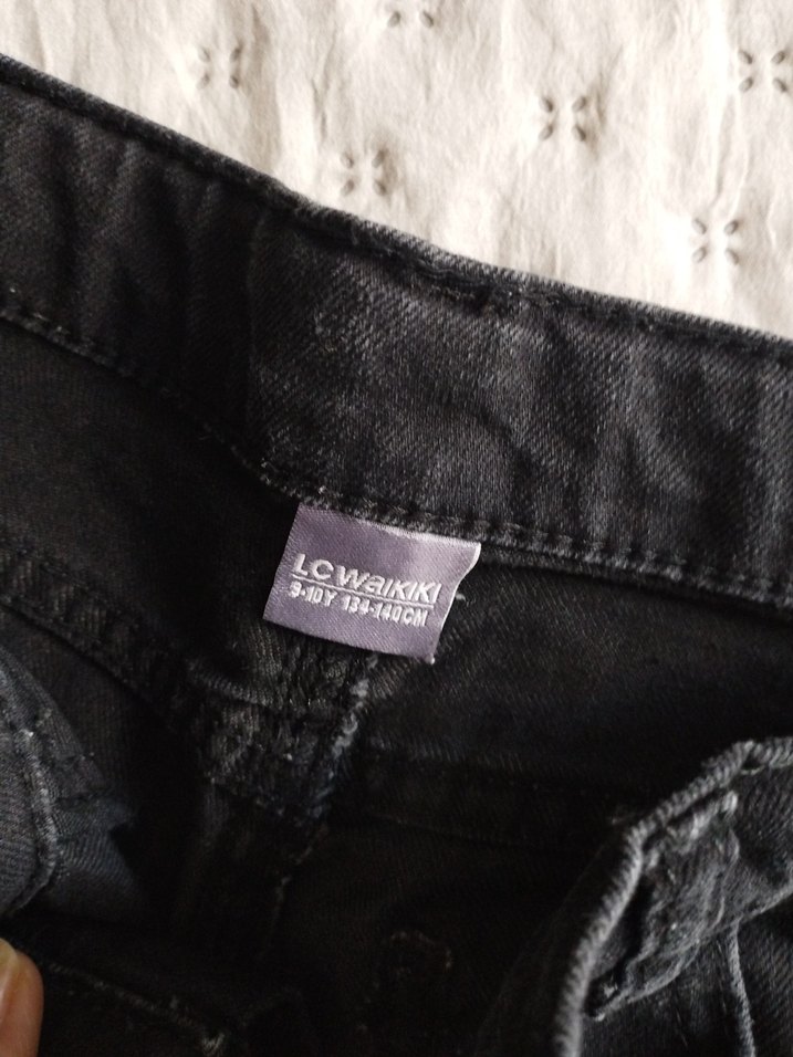 Gri Erkek Çocuk Bol Kesim Denim Pantolon - Görsel 4