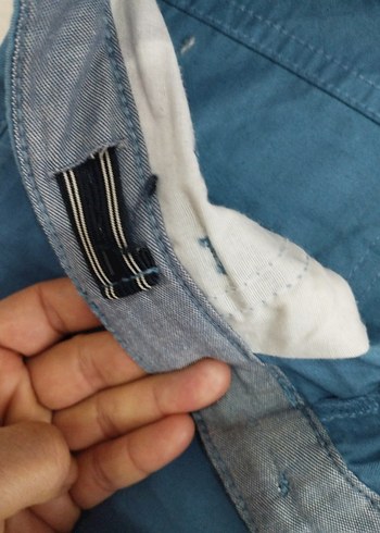 Erkek Mavi Bol Kesim Denim Pantolon - Görsel 4