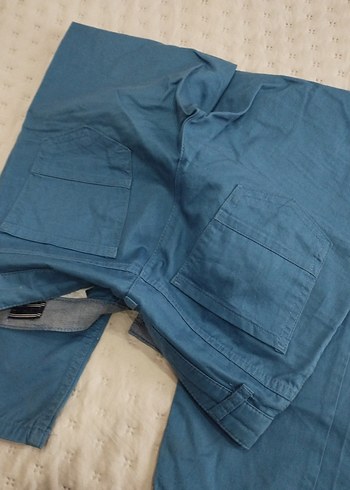 Erkek Mavi Bol Kesim Denim Pantolon - Görsel 3