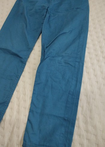 Erkek Mavi Bol Kesim Denim Pantolon - Görsel 2