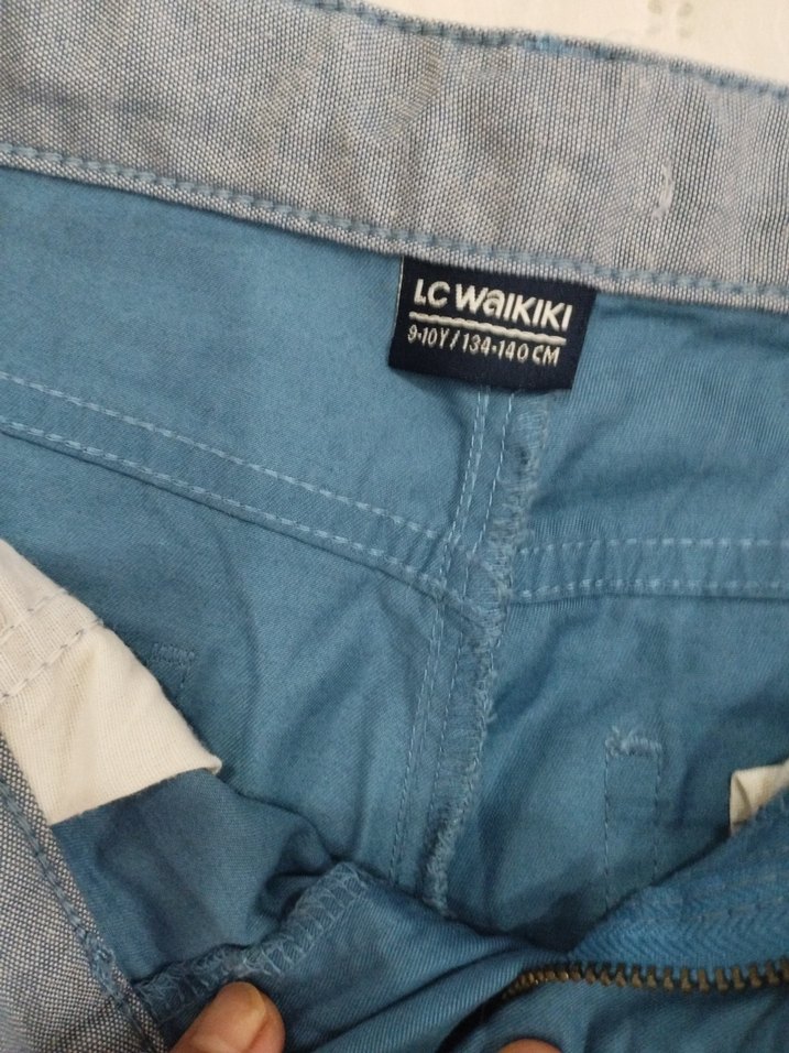 Erkek Mavi Bol Kesim Denim Pantolon - Görsel 5