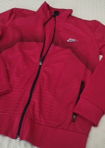 Nike Kırmızı Fermuarlı Kadın Spor Ceket - Görsel 3