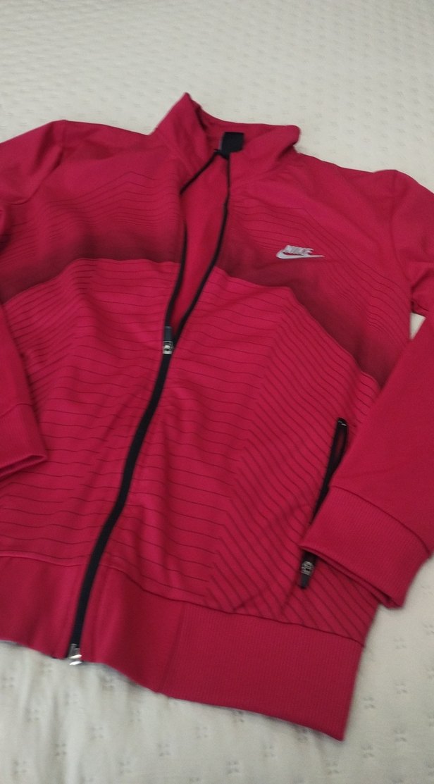 Nike Kırmızı Fermuarlı Kadın Spor Ceket - Görsel 3