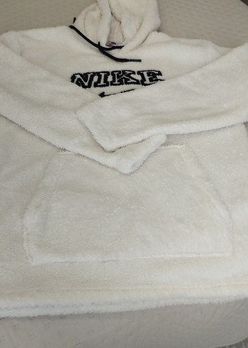 Nike Beyaz Kapüşonlu Kadın Sweatshirt - Görsel 2