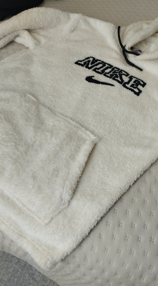 Nike Beyaz Kapüşonlu Kadın Sweatshirt - Görsel 4