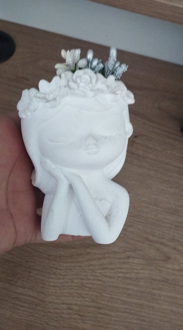 Beyaz Çiçekli Dekoratif Figürin Seti - Görsel 4