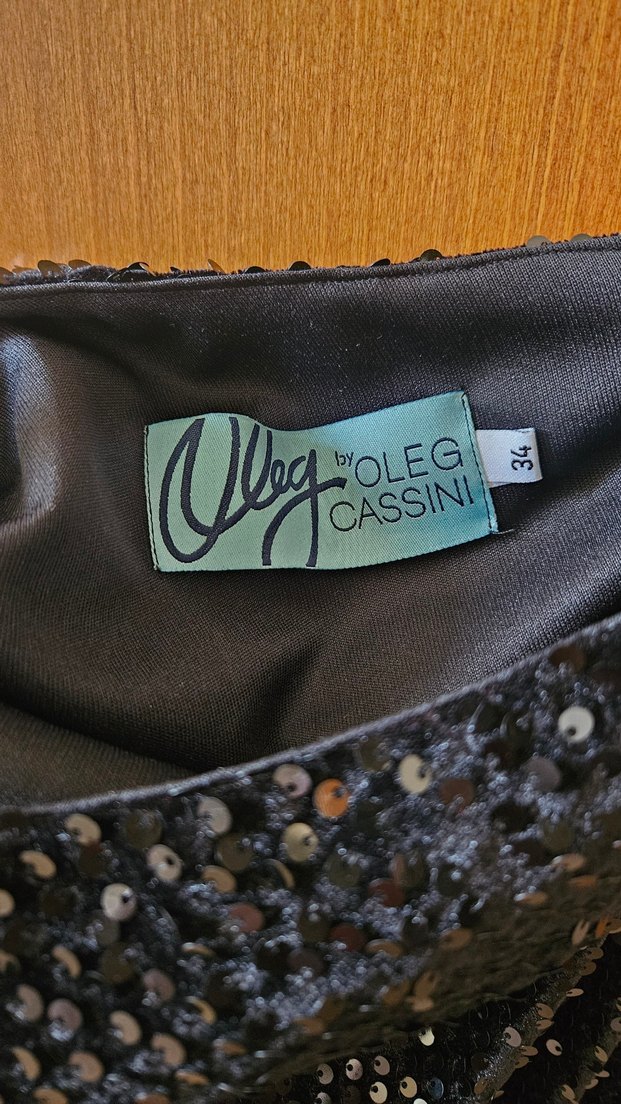 Tek Kollu Siyah Payetli Mini Elbise - Görsel 3