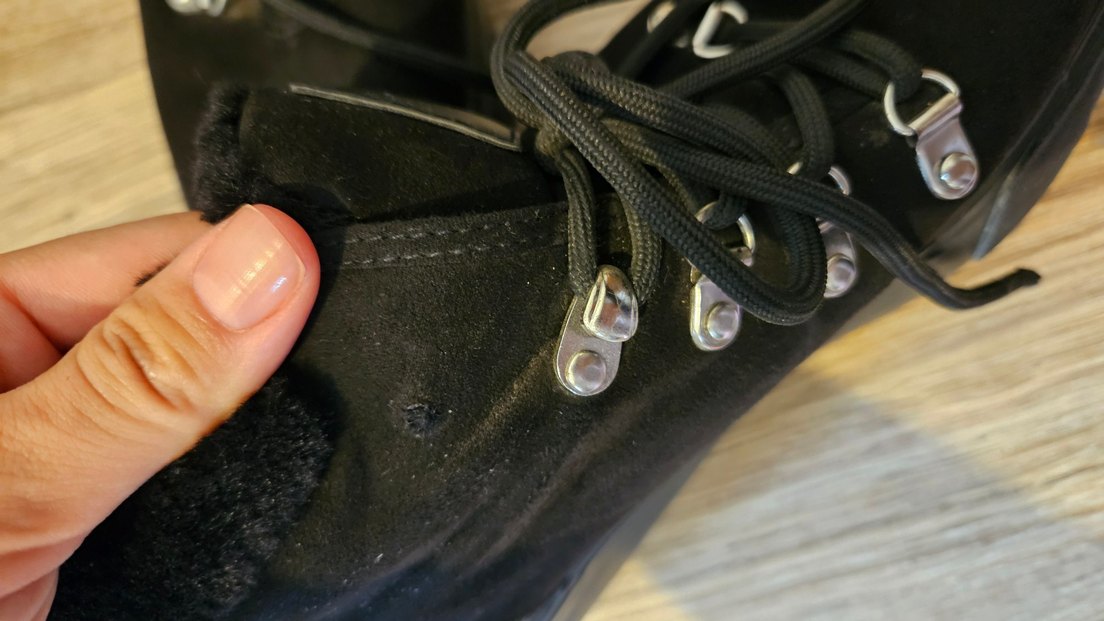 Siyah Süet Tüylü Kalın Topuklu Bot - Görsel 5