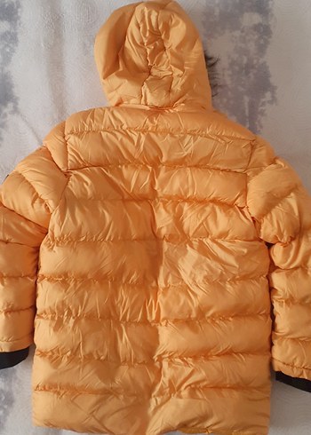 Sarı Kürklü Kışlık Mont - Görsel 3