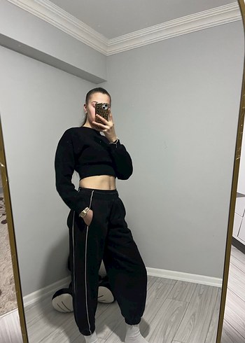 Siyah jogger kadın Eşofman Altı - Görsel 2