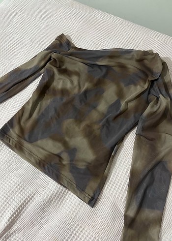 Kahverengi Transparan bluz - Görsel 3