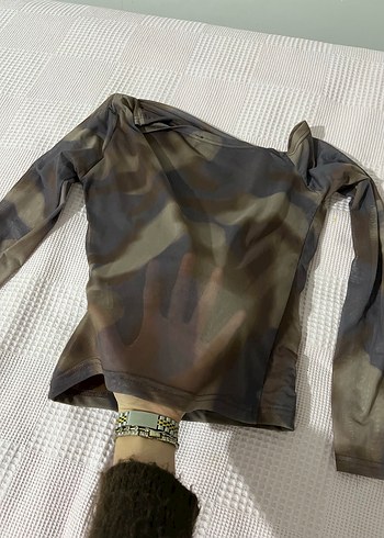 Kahverengi Transparan bluz - Görsel 2