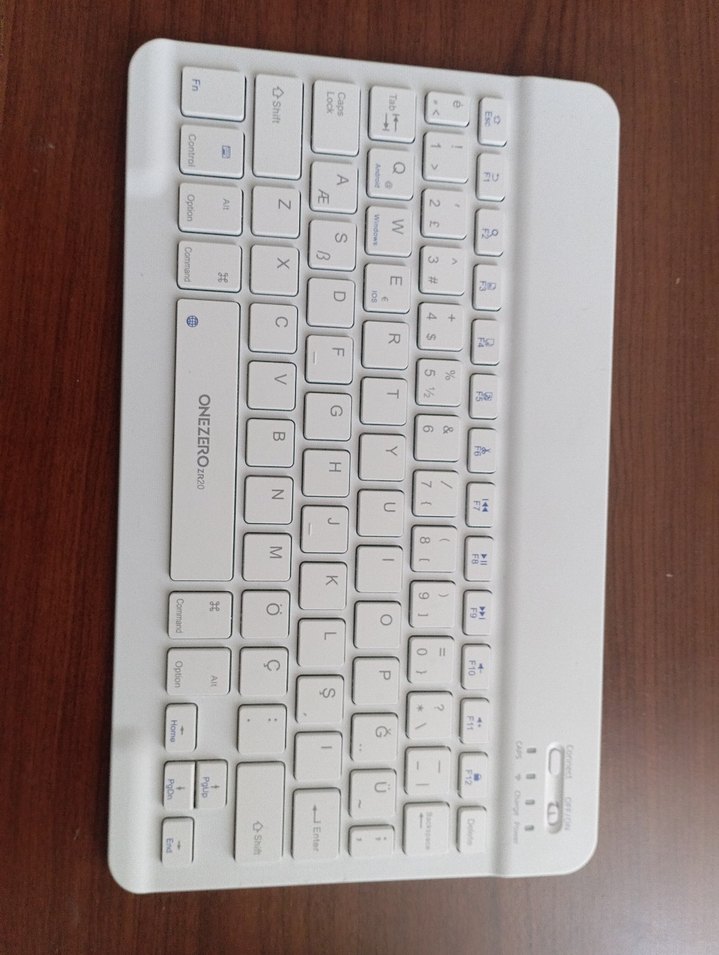 Beyaz ONEZERO Kablosuz Klavye - Görsel 4