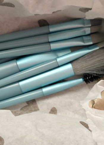 Mavi 8 Parça Makyaj Fırçası Seti - Görsel 2