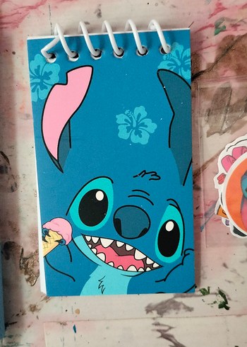  Beden Mavi Stitch Temalı Pastel Defter ve Kalem Seti