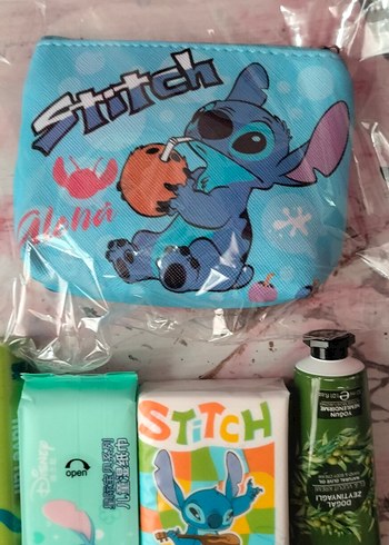 Mavi Stitch Desenli Çocuk Cüzdanı