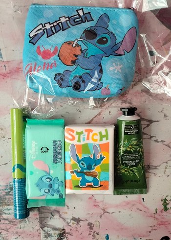  Beden mavi Renk Mavi Stitch Desenli Çocuk Cüzdanı