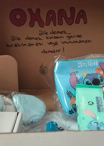 Diğer Mavi Stitch Temalı Çocuk Hediye Seti
