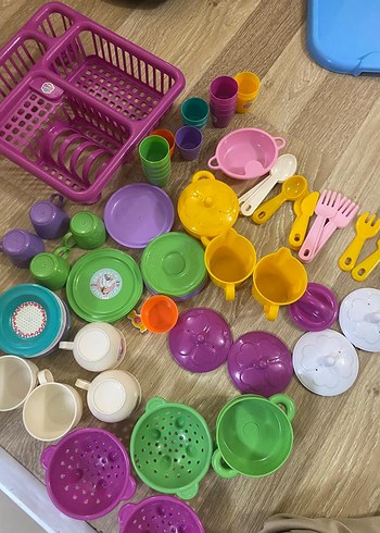 Renkli Plastik Oyuncak Mutfak Gereçleri Seti - Görsel 2