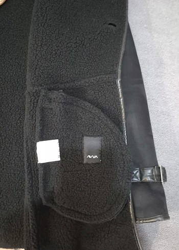 Sıfır AVVA marka Siyah Erkek Süet Kürklü ve Kapüşonlu Ceket Mont - Görsel 5