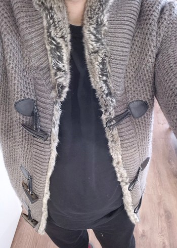 Sıfır Zara Erkek Kürklü Hırka Ceket - Görsel 5