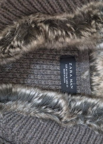 Sıfır Zara Erkek Kürklü Hırka Ceket - Görsel 6