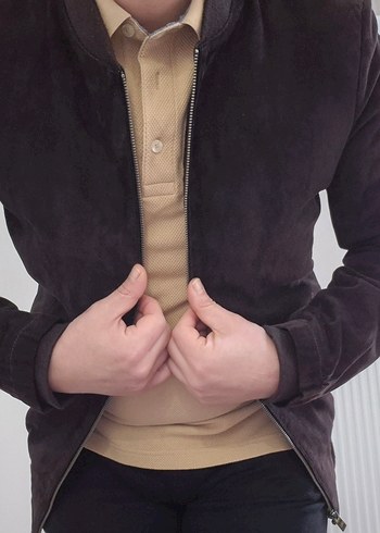 Vakko W Collection %100 Süet Deri Ceket - Görsel 7