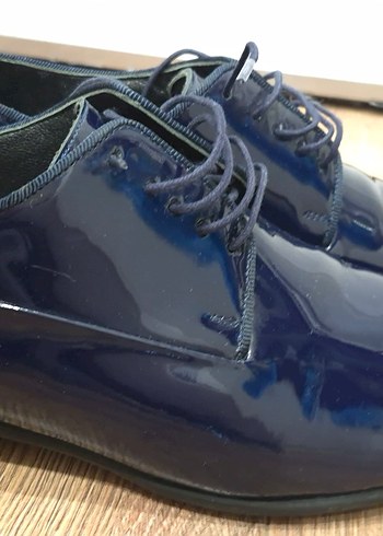 DS DAMAT Parlak Rugan Lacivert Erkek Klasik Smokin Ayakkabı - Görsel 3