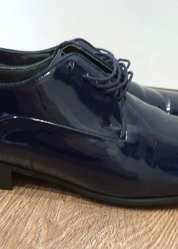 DS DAMAT Parlak Rugan Lacivert Erkek Klasik Smokin Ayakkabı - Görsel 2