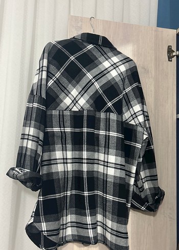 Mavi Jeans Kadın Gri Ekose Düğmeli Pamuklu Gömlek