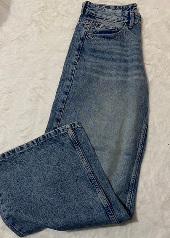 Gri Mavi Midi Boy Kadın Denim Jean - Görsel 3