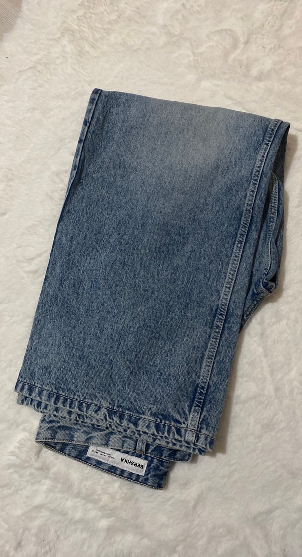 Gri Mavi Midi Boy Kadın Denim Jean - Görsel 2