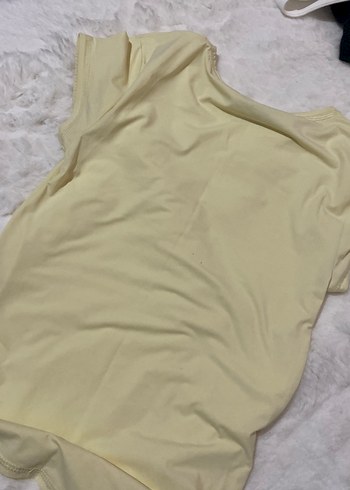 Pastel Sarı Kısa Kollu Basic Tişört - Görsel 3