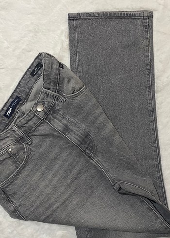 Gri Midi Kadın Kot Pantolon - Mavi - Görsel 3