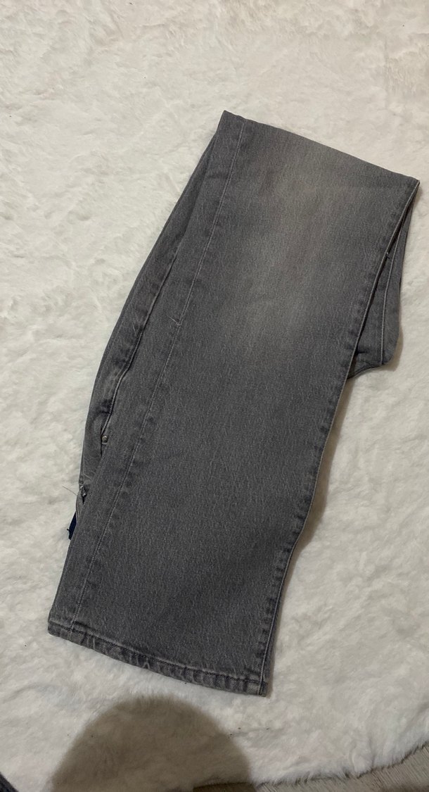 Gri Midi Kadın Kot Pantolon - Mavi - Görsel 2