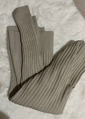 Bej V Yaka Triko Kadın Kazak - Görsel 2