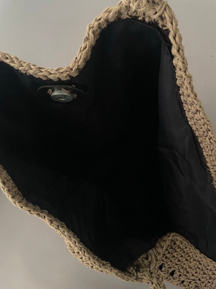 Bej Örgü Kadın Çanta - Görsel 2