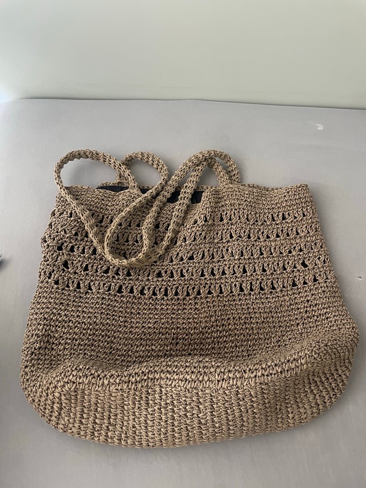 Bej Örgü Kadın Çanta - Görsel 3