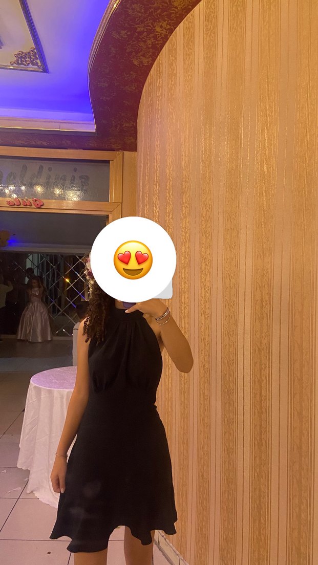 Siyah Transparan Midi Kadın Elbise - Görsel 2