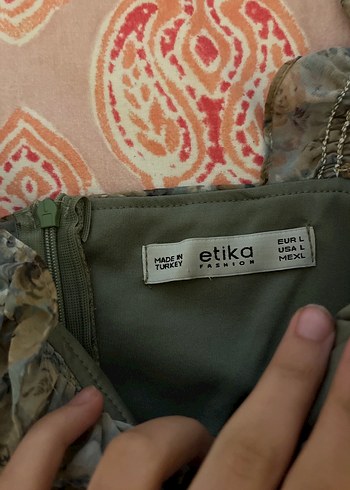 Diğer Yeşil renkli Midi Straplez Elbise