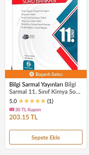  Beden 11. sınıf Kimya