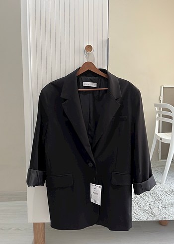 Siyah Kadın oversize Blazer - Görsel 3