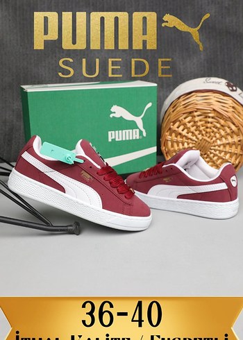 Bordo Puma Suede Kadın Spor Ayakkabı
