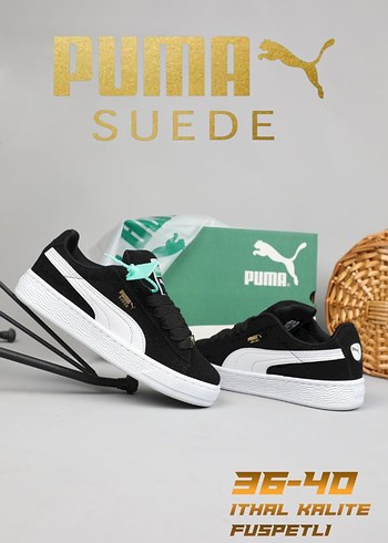 Siyah Renkli Puma Suede Kadın Spor Ayakkabı