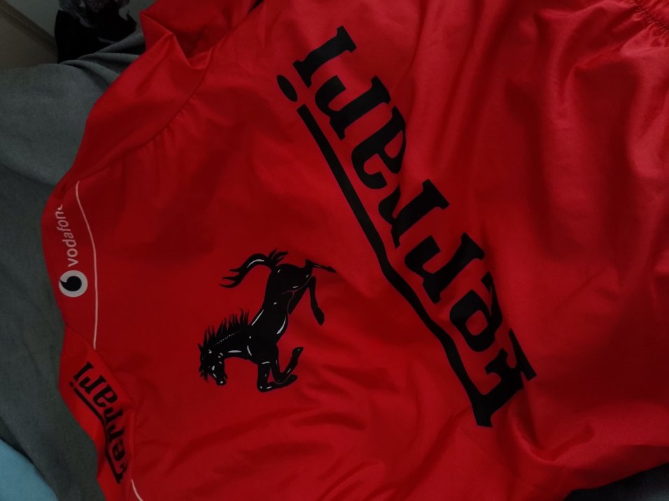 Erkek Kırmızı Ferrari Fermuarlı Yağmurluk - Görsel 3