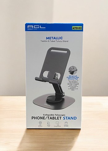 Metal Telefon ve Tablet Standı ATD-02 Siyah