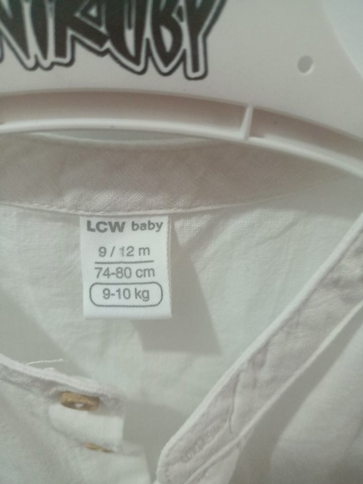 Bebek Erkek Beyaz Denim Takım - Görsel 5