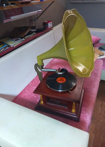 antika gramofon mükemmel - Görsel 8